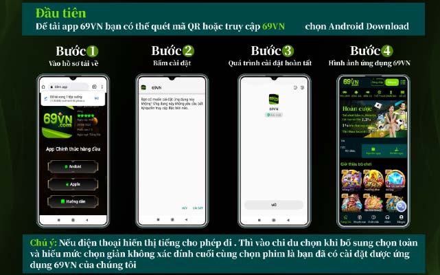 Cách tải ứng dụng 69VN về điện thoại Android